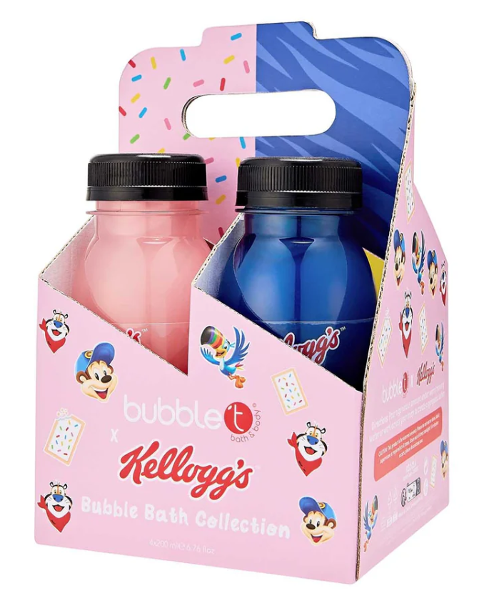 Bubble T Kellogg's Bubble Bath Gift Set (4 x 200ml )