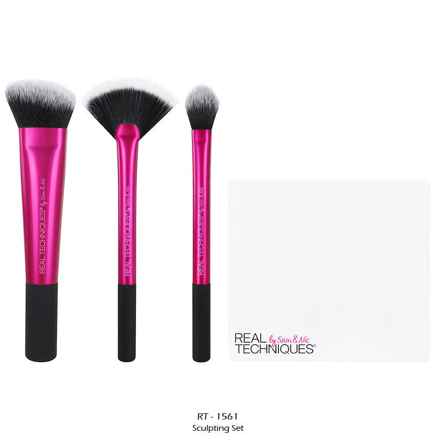 Real Techniques Sculpting Makeup Brush Set for Contouring and Highlighting (Packaging and Handle Colour May Vary)