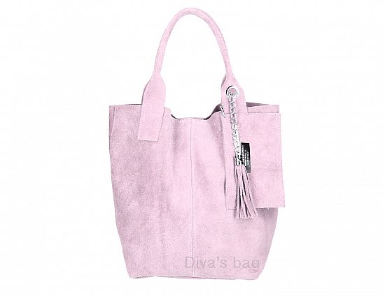 Italian Suede Leather Arianna Tote Bag