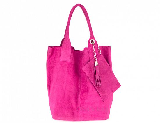 Italian Suede Leather Arianna Tote Bag