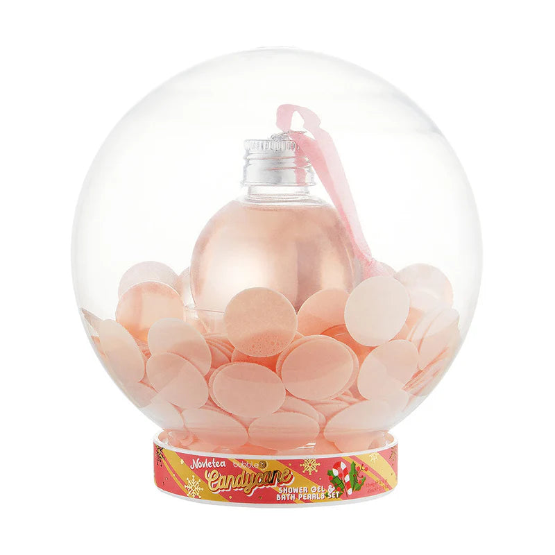 Bubble T Cosmetics Candy Cane Shower Gel Bauble Gift Set