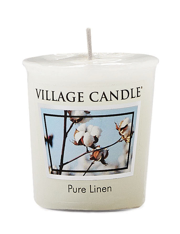 Village Candle - Pure Linen - Wrapped Votive