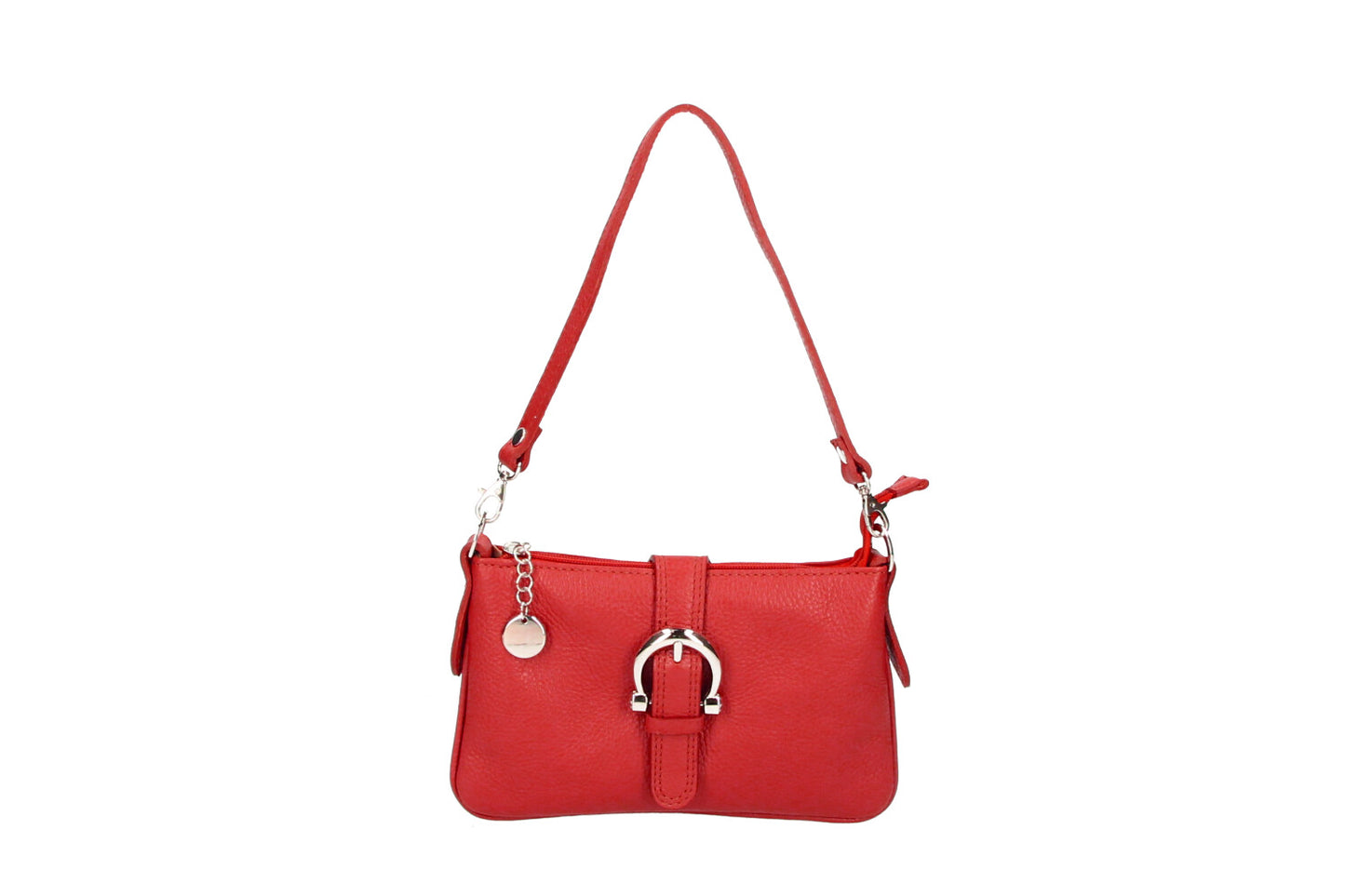 Women's Italian Leather Shoulder Handbag with Detachable Strap - Hollie