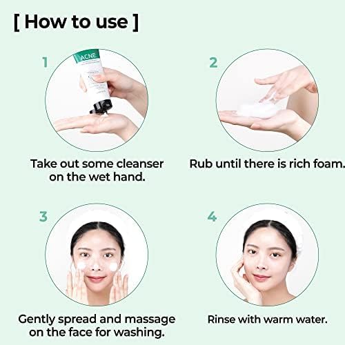SOME BY MI AHA BHA PHA 30 Days Miracle Acne Clear Foam Cleanser 100ml - Exfoliating Cleanser with AHA BHA PHA - Salicylic Acid & Tea Tree Acne Face Wash for Blemish-Prone Skin - Korean Skincare
