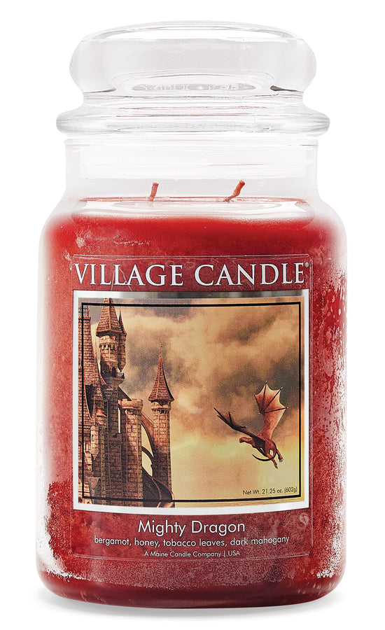 Village Candle - Mighty Dragon - Large Glass Dome