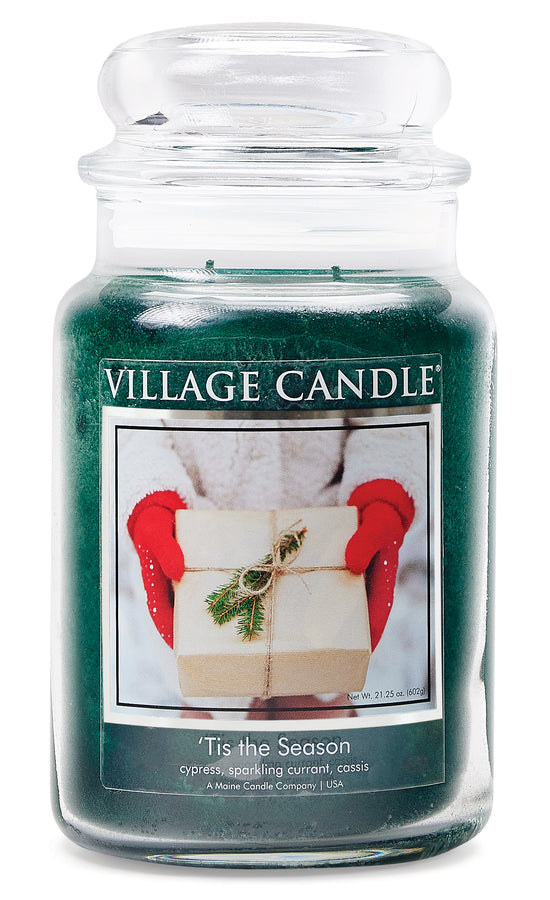 Village Candle - Tis The Season - Large Glass Dome