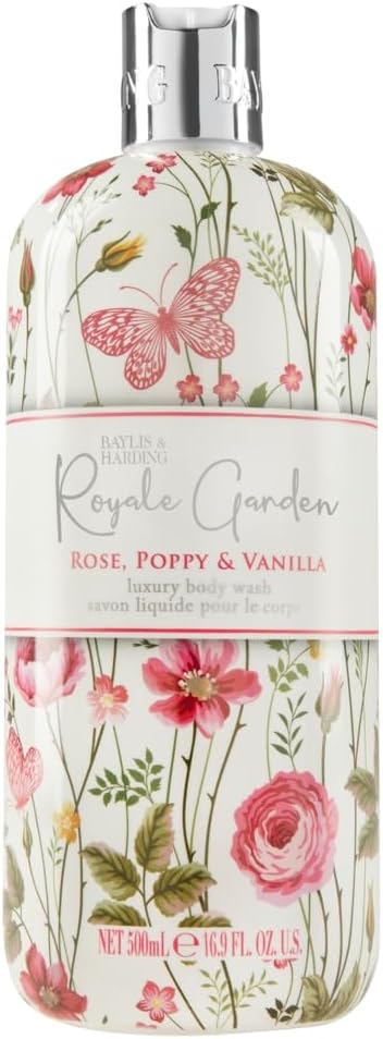 Baylis & Harding Royale Garden Rose Poppy & Vanilla Body Wash 500ml