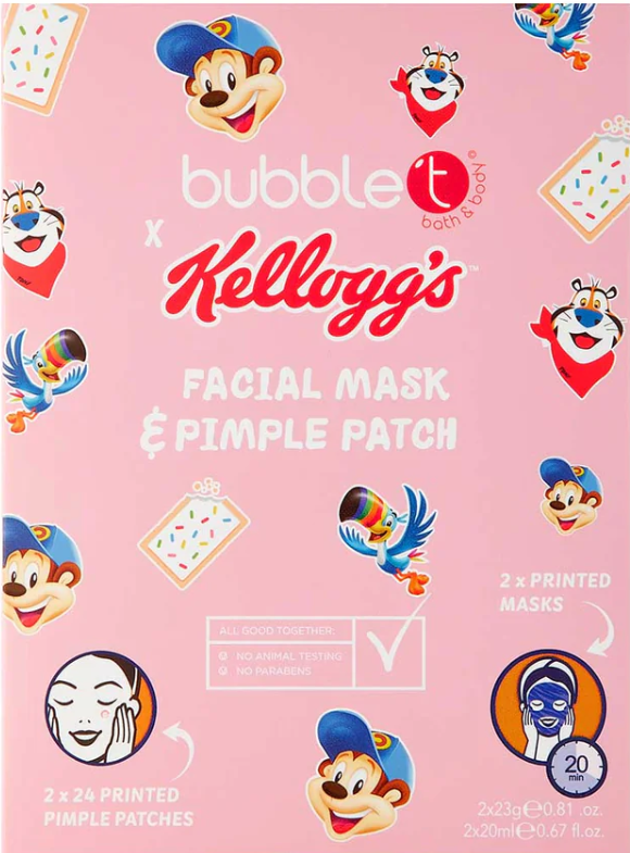 Bubble T Kellogg's Facial Mask & Pimple Patches