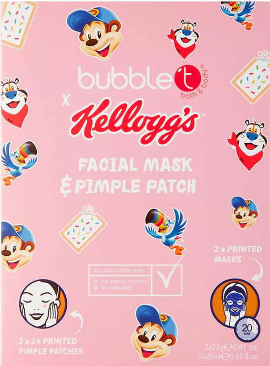 Bubble T Kellogg's Facial Mask & Pimple Patches