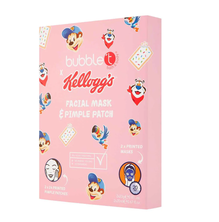 Bubble T Kellogg's Facial Mask & Pimple Patches