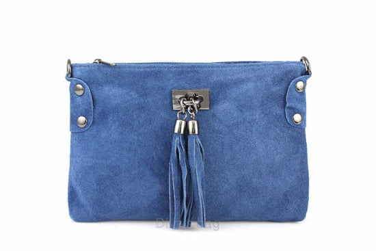 Italian Suede Tianna Shoulder Bag