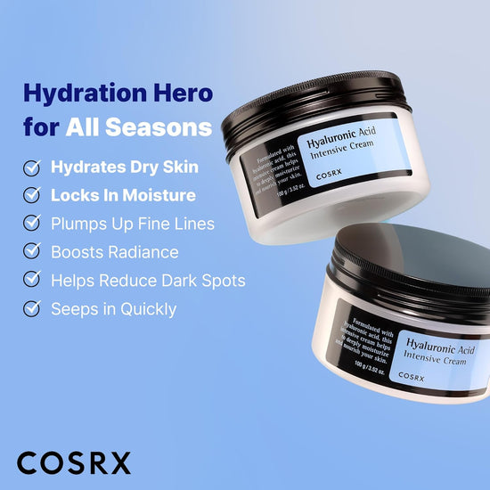 COSRX Hyaluronic Acid Face Moisturizer, 3.52 Oz, Mothers day gifts for mom, Korean Moisturizer Cream, Day & Night Cream for Face, Korean Skin Care for Dry, Oily Skin