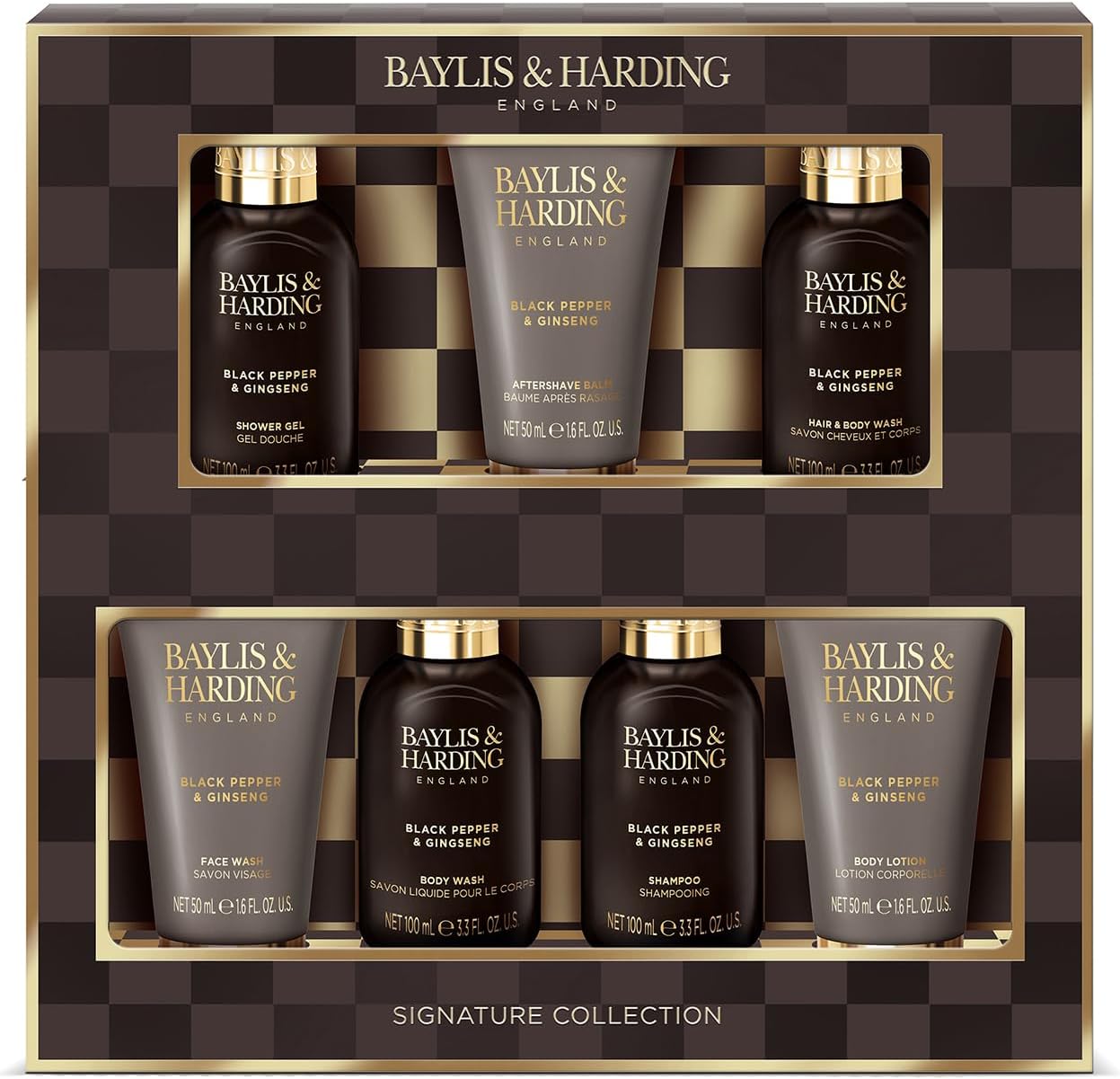 Baylis & Harding Black Pepper & Ginseng His Essential Luxuries Gift Set - Vegan Friendly (Pack of 1)