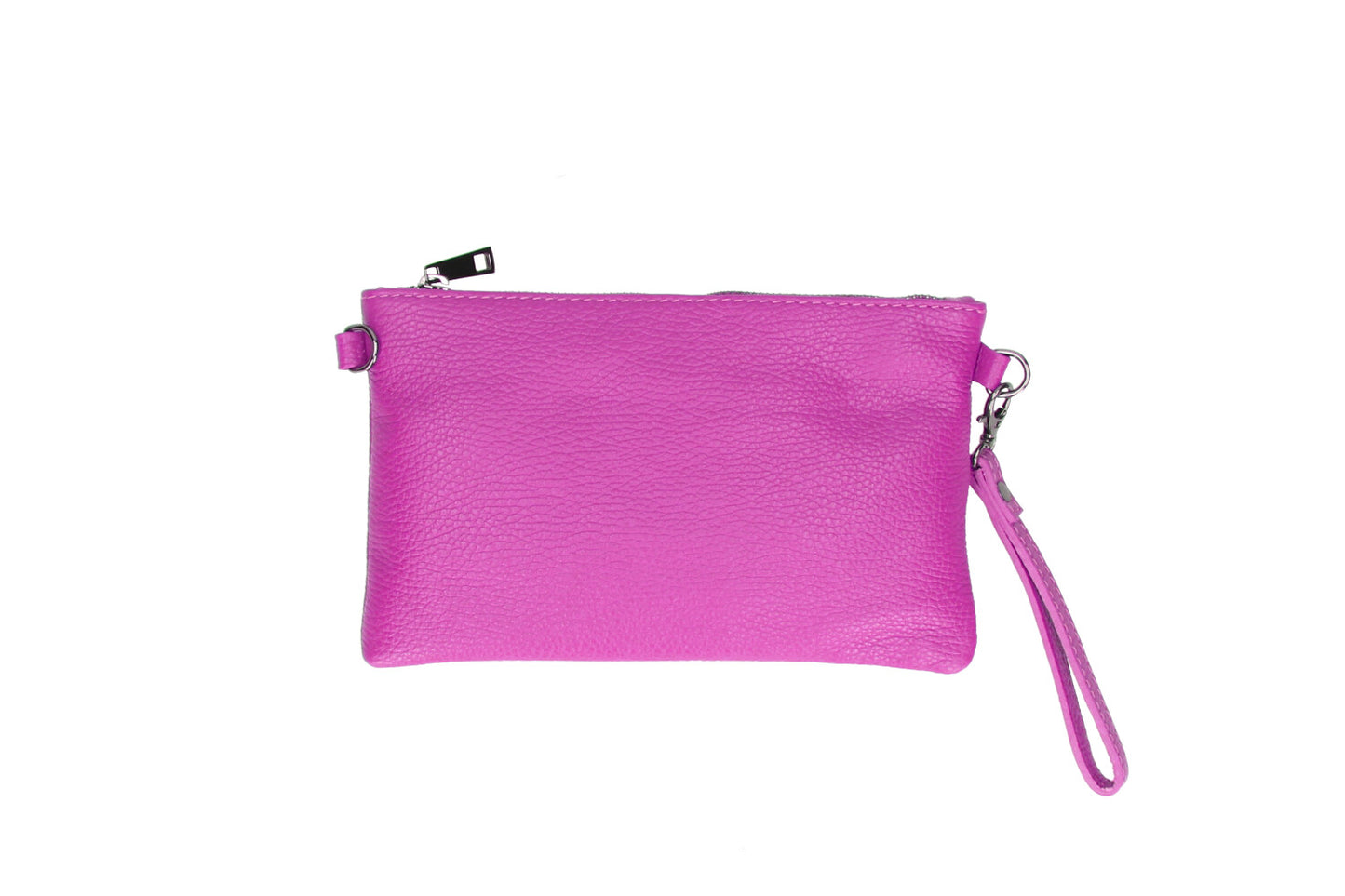 Italian Leather Women's Shoulder Handbag with Wrist Strap - Michelle