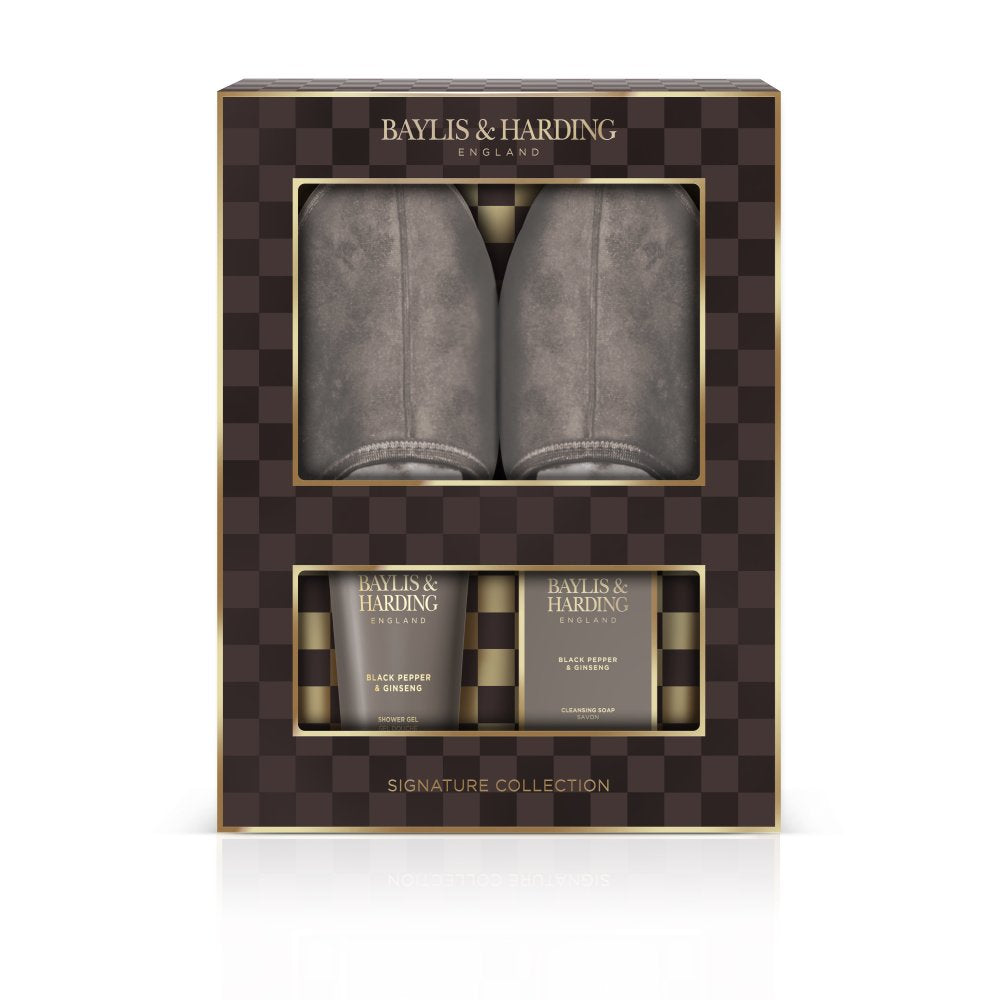 Baylis & Harding Black Pepper Luxury Slipper Set