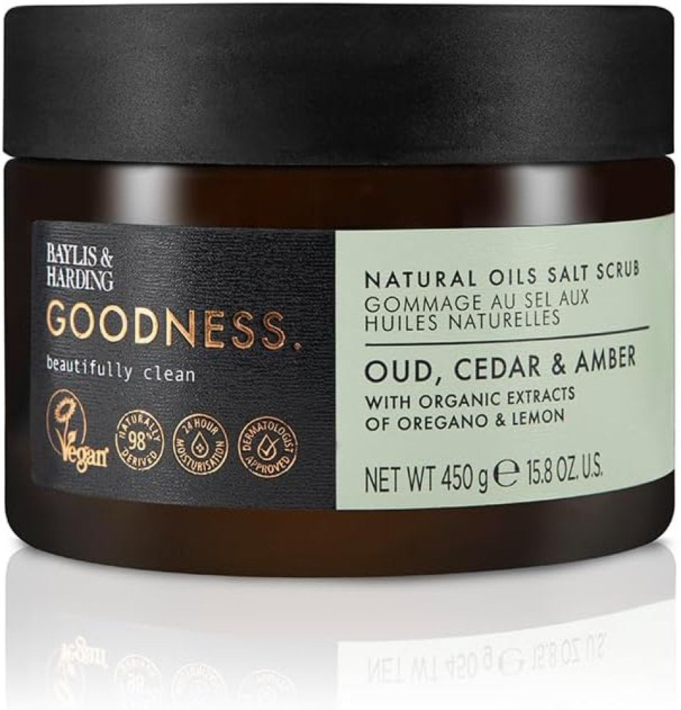 Baylis  and Harding Goodness Oud Natural Oil Salt Scrub, 450g