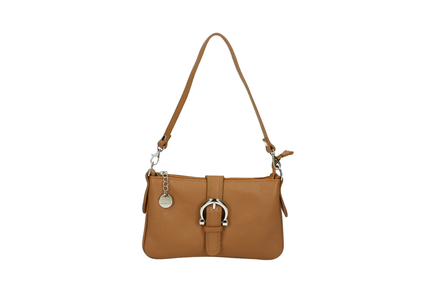 Women's Italian Leather Shoulder Handbag with Detachable Strap - Hollie