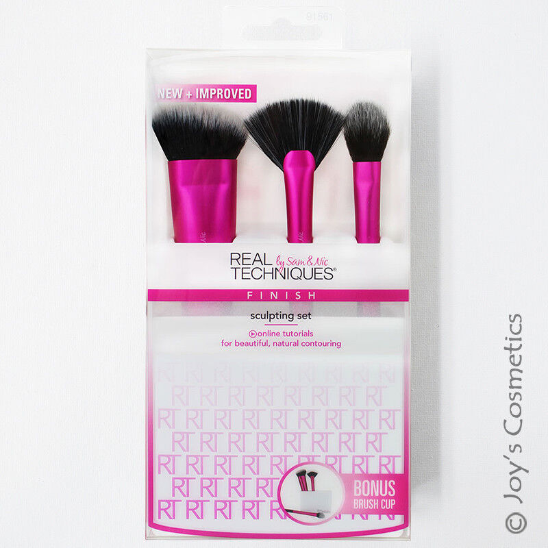 Real Techniques Sculpting Makeup Brush Set for Contouring and Highlighting (Packaging and Handle Colour May Vary)