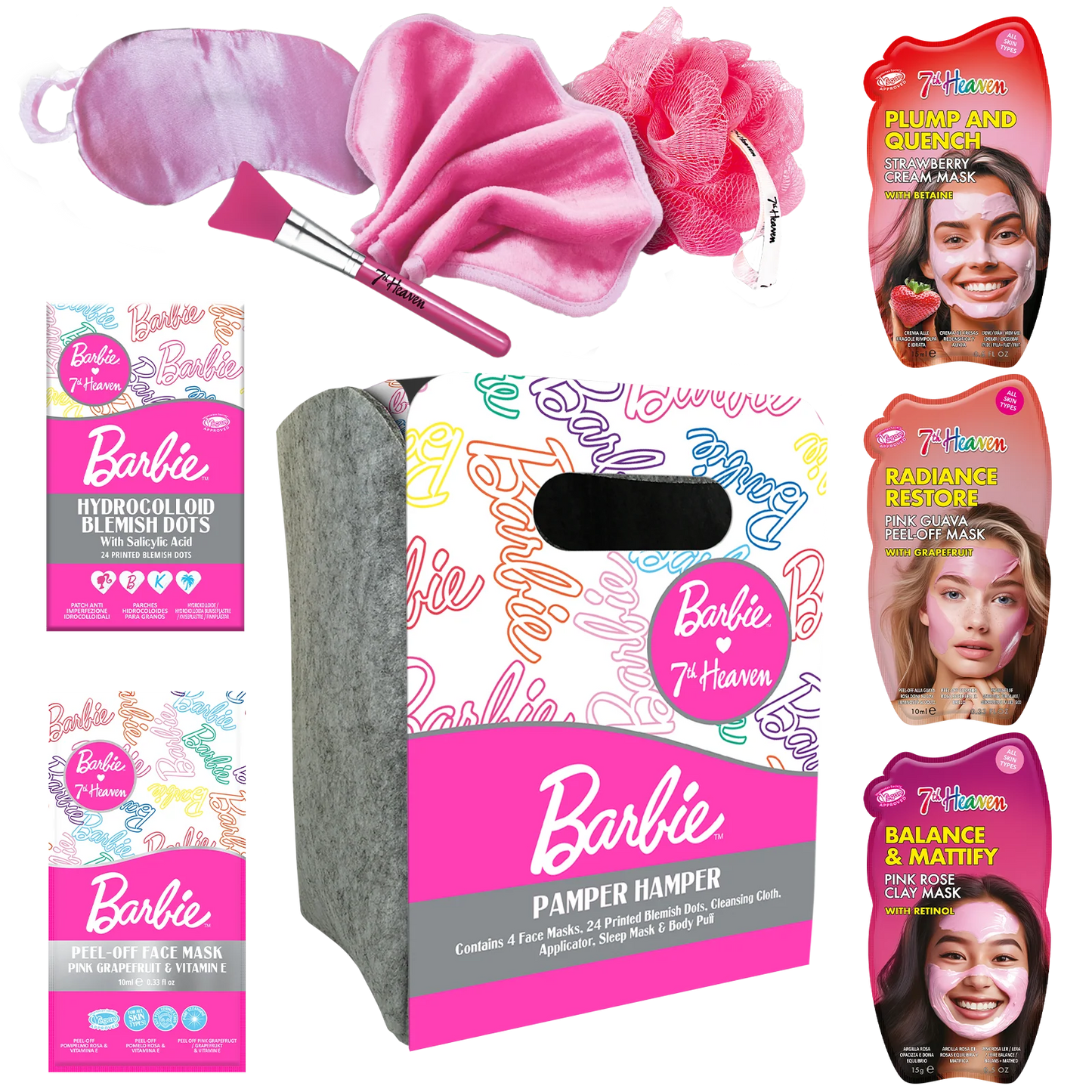 7th Heaven Barbie™ Pamper Hamper - Moisturising & Fun Skincare Gift Set