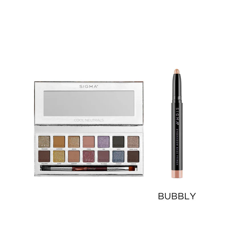 SIGMA COOL NEUTRALS & EYESHADOW BASE PRIMER BUNDLE - BUBBLY