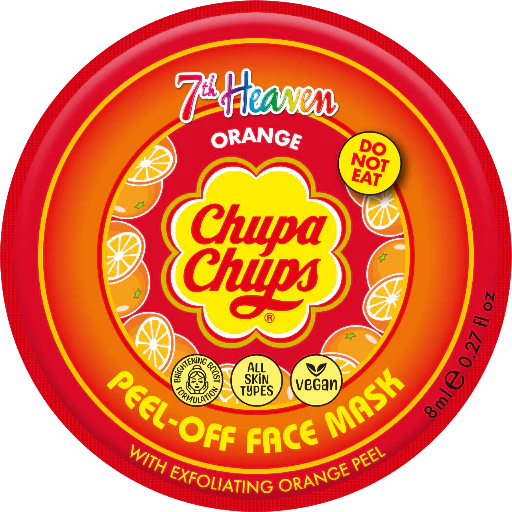 7th Heaven Chupa Chups Orange Peel-Off Mask - Exfoliates & Brightens Skin