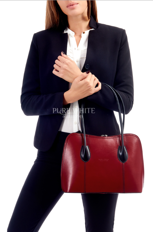 Italian Leather Top Handled Grace Handbag