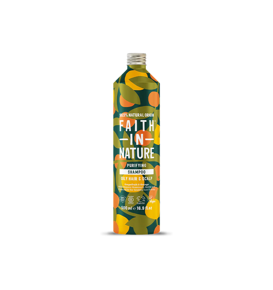 Faith in Nature Grapefruit and Orange Shampoo in a Metal Bottle 500ml