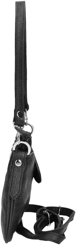 Women's Italian Leather Shoulder Handbag with Detachable Strap - Hollie