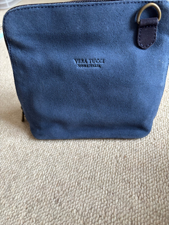 Women's Rhiannon Cross Body Shoulder Bag – Vera Pelle Italian Suede Messenger Handbag