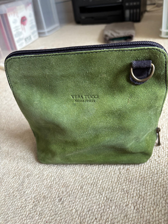 Women's Rhiannon Cross Body Shoulder Bag – Vera Pelle Italian Suede Messenger Handbag