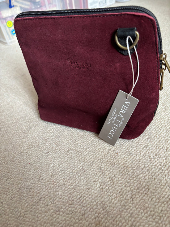 Women's Rhiannon Cross Body Shoulder Bag – Vera Pelle Italian Suede Messenger Handbag