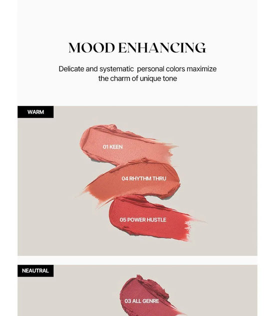 Moonshot Performance Lip Blur Fixing Tint #01 Keen: Warm-tone soft peachy beige colour