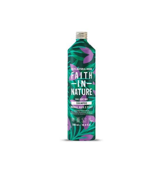 Faith in Nature Lavender and Geranium Shampoo in a Metal Bottle 500ml