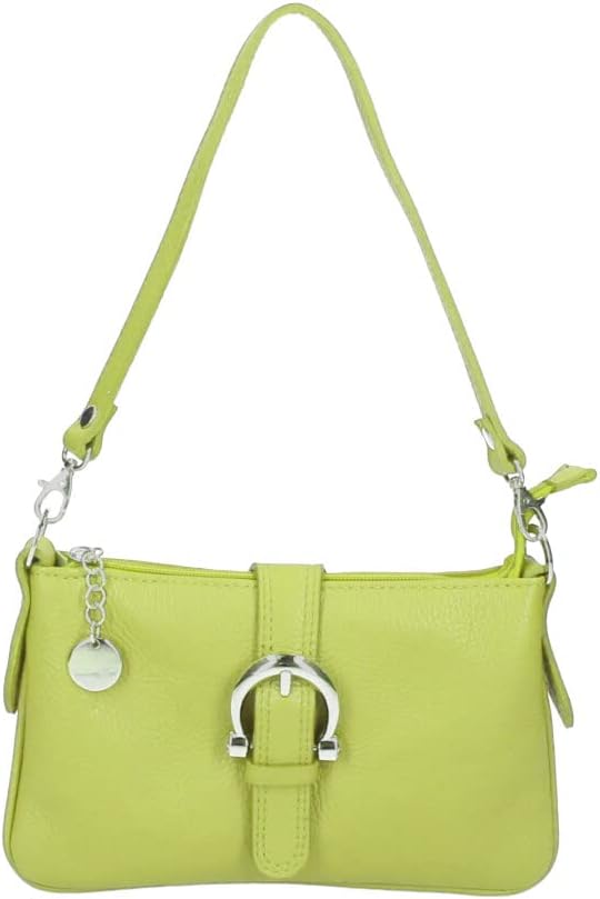 Women's Italian Leather Shoulder Handbag with Detachable Strap - Hollie