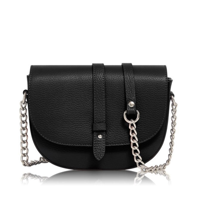 Italian Leather Handbag in Black