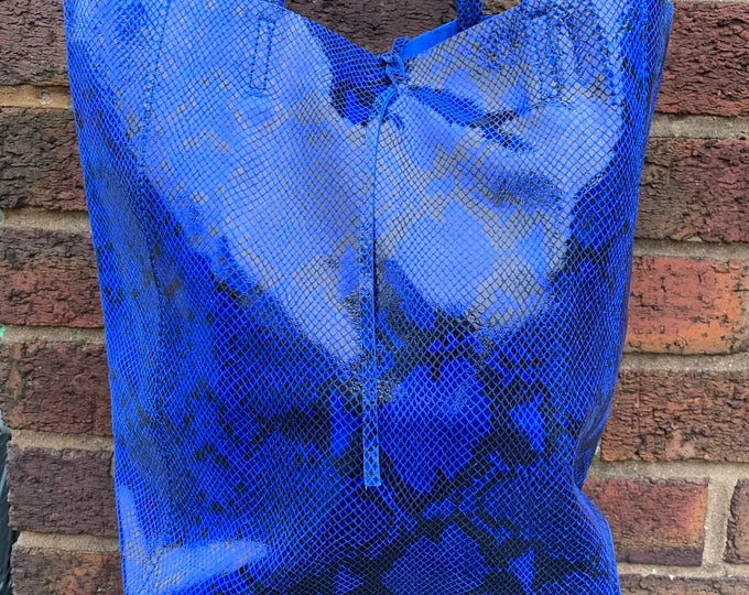 Ladies Italian Large Calf Leather Snake Slouch Hobo Shopper Shoulder Tote Handbag