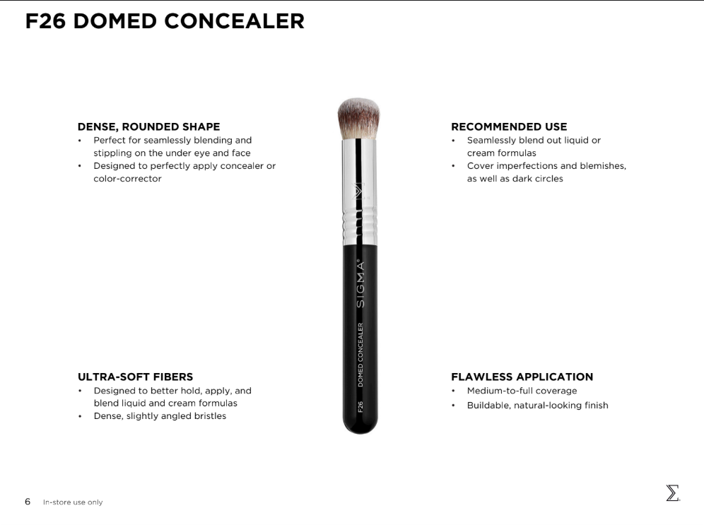 Sigma Beauty F26 Domed Concealer Brush