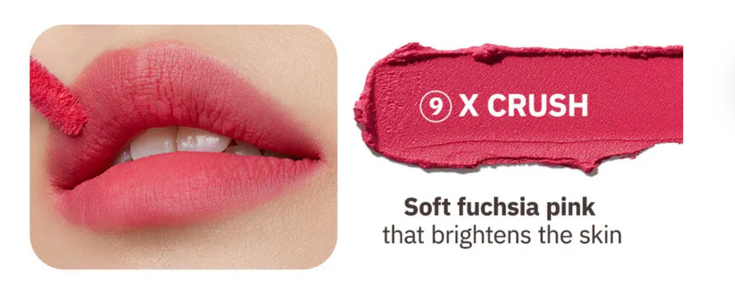 Moonshot Performance Lip Blur Fixing Tint #09 X Crush: Cool-tone lively vibrant pink colour