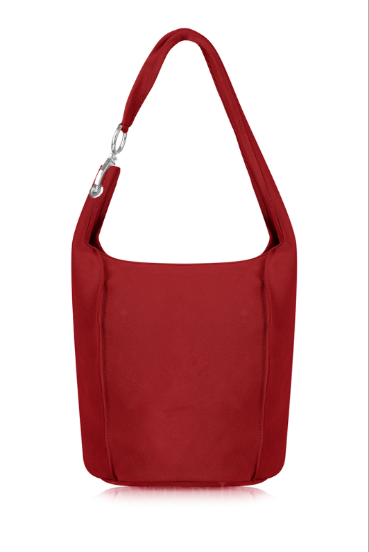 Italian Suede Hobo Bag Everyday Practical Leather Hobo Bag Large Shoulder Bag