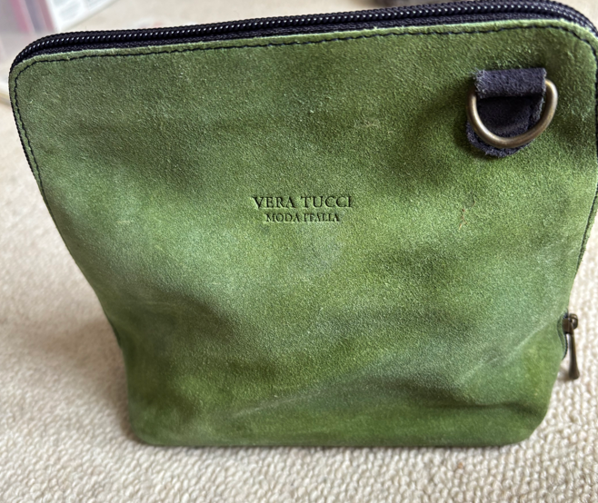 Women's Rhiannon Cross Body Shoulder Bag – Vera Pelle Italian Suede Messenger Handbag