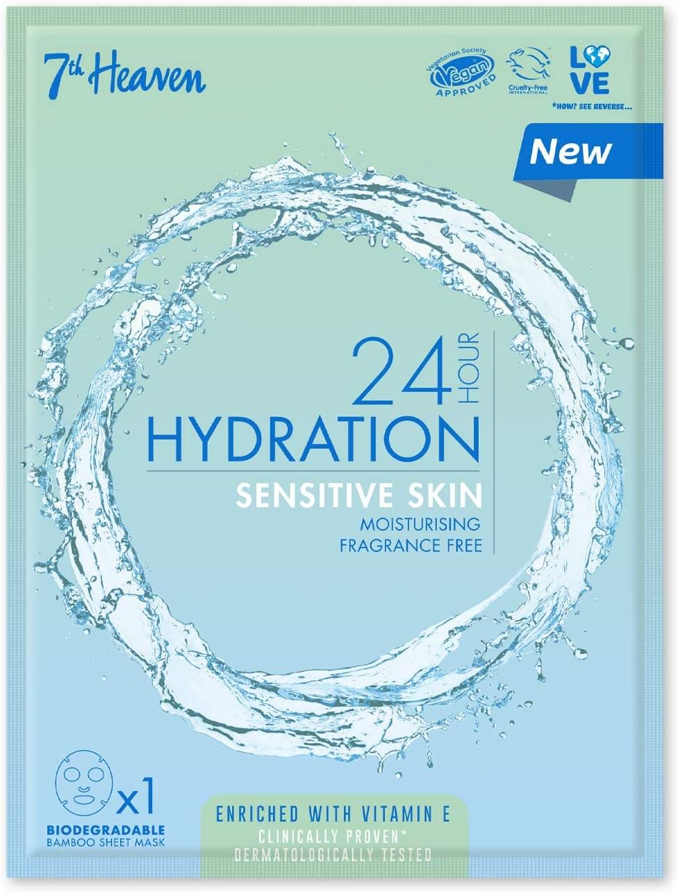 7th Heaven 24h Hydration Sensitive Skin Sheet Mask 16g for Sensitive S –  Beauty Goddess