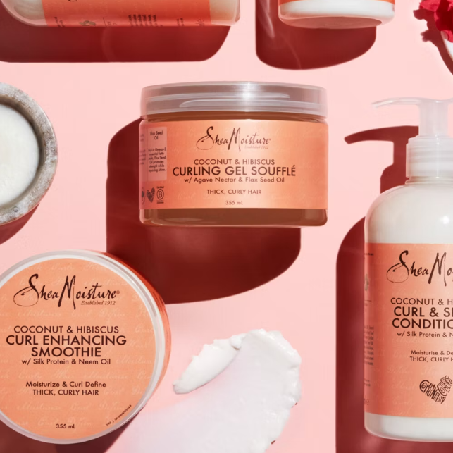 SheaMoisture Coconut & Hibiscus Curl & Shine Shampoo sulphate free shampoo for thick, curly hair 384 ml