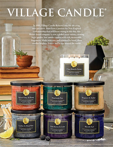 Village Candle -Bergamot & Amber - Tin