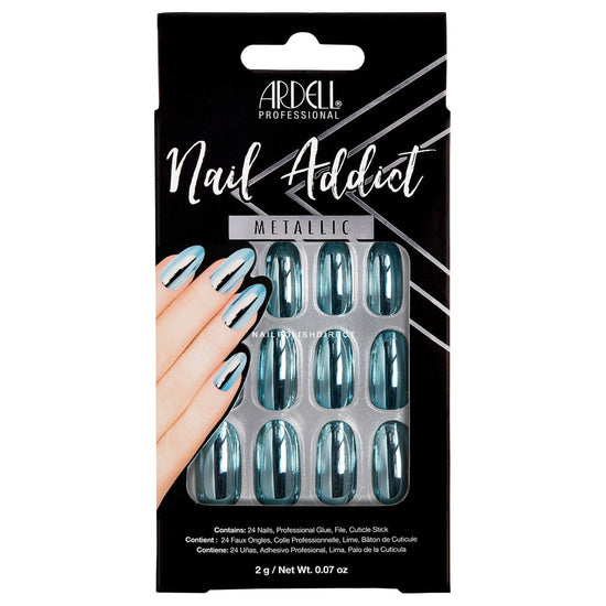 Special Offer: Buy One, Get One 50% Off Ardell Nail Addict Metallic False Nails in Metallic Blue