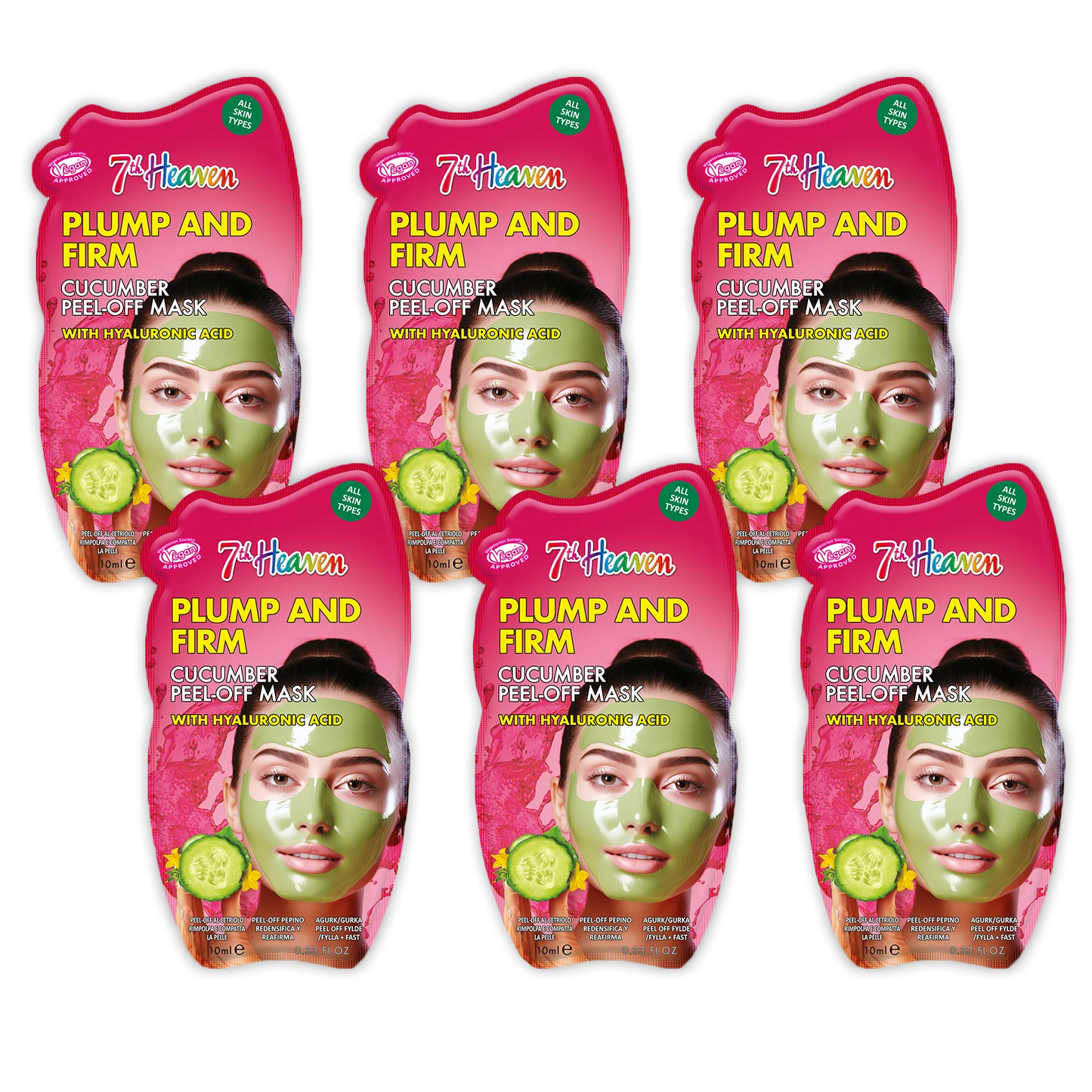 7th Heaven Cucumber Peel Off Mask with Hyaluronic Acid - Plumps & Firms Skin
