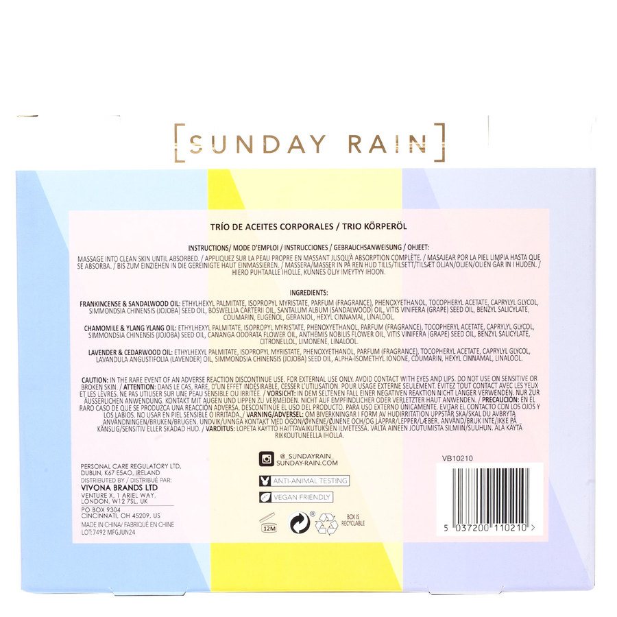 Sunday Rain Essential Oil Trio