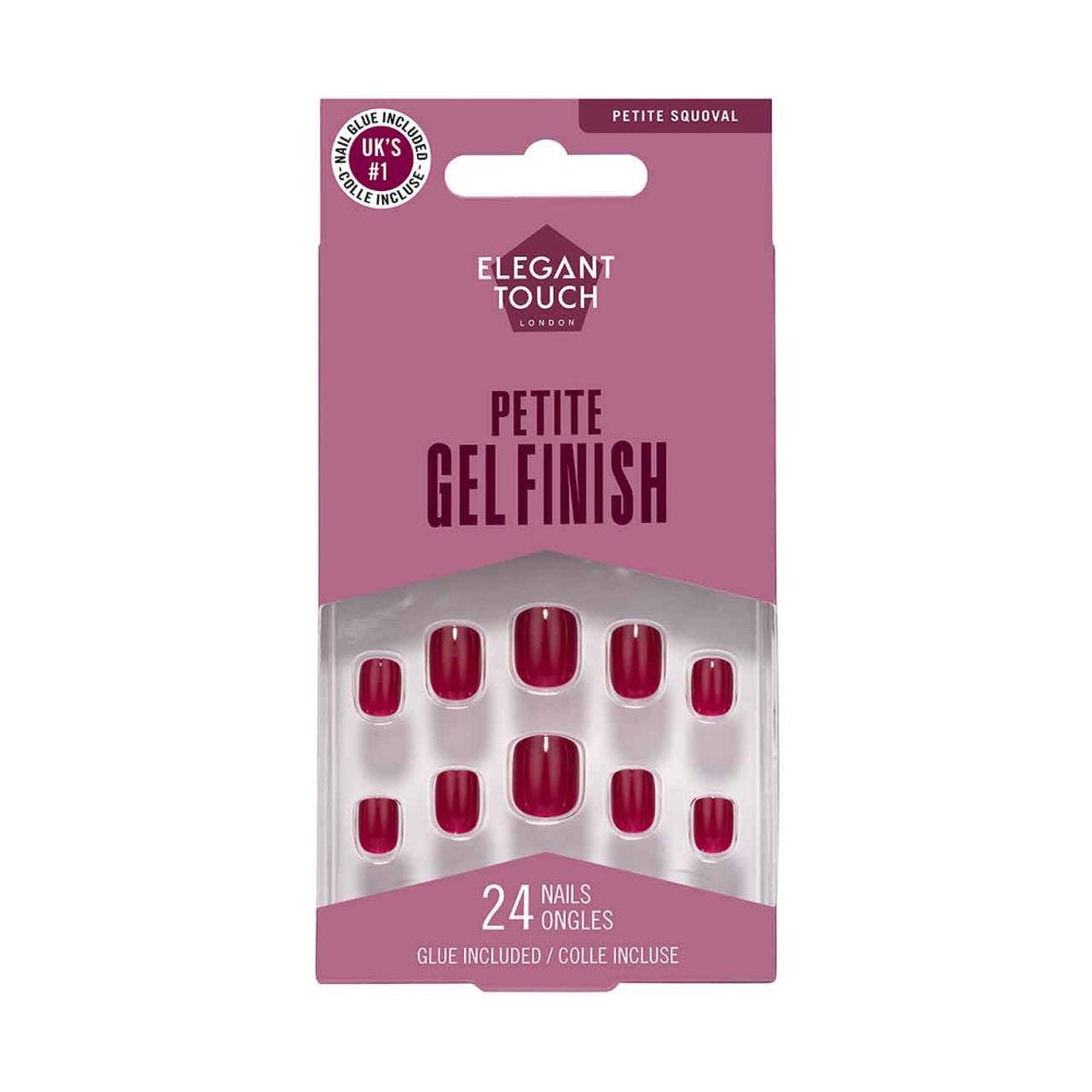 Elegant Touch Cherry Wine – Squoval Petite False Nails