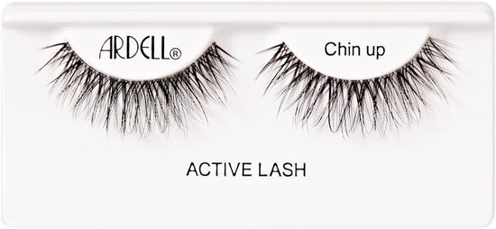 Ardell Active Lash Chin Up False Eyelashes, Water-resistant, Medium Volume and Length, Vegan Friendly, 1 Pair (Pack of 1)