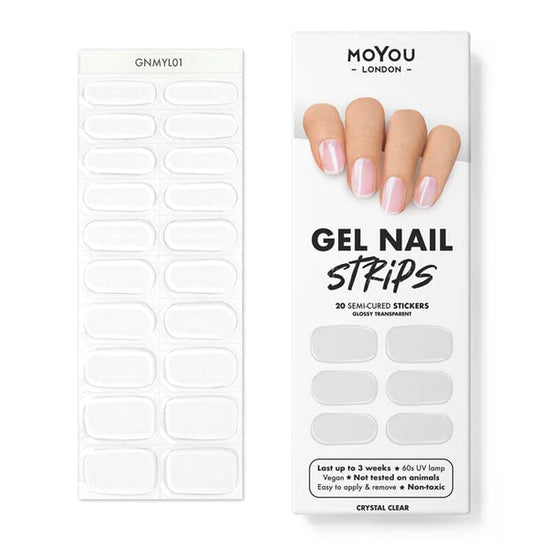 MoYou London Gel Nail Strip ★ CRYSTAL CLEAR