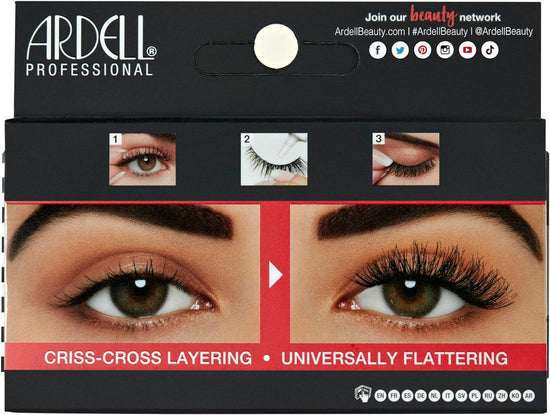 Ardell Double Demi Wispies False Eyelashes, Duo Adhesive Included, Full Volume Medium Length, Vegan Friendly, 1 Pair (Pack of 1)